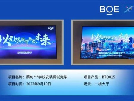 铁岭蔡甸**学校1楼大厅BTQ015安装调试完毕