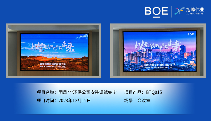 蚌埠团风**环保公司会议室BTQ015安装调试完毕