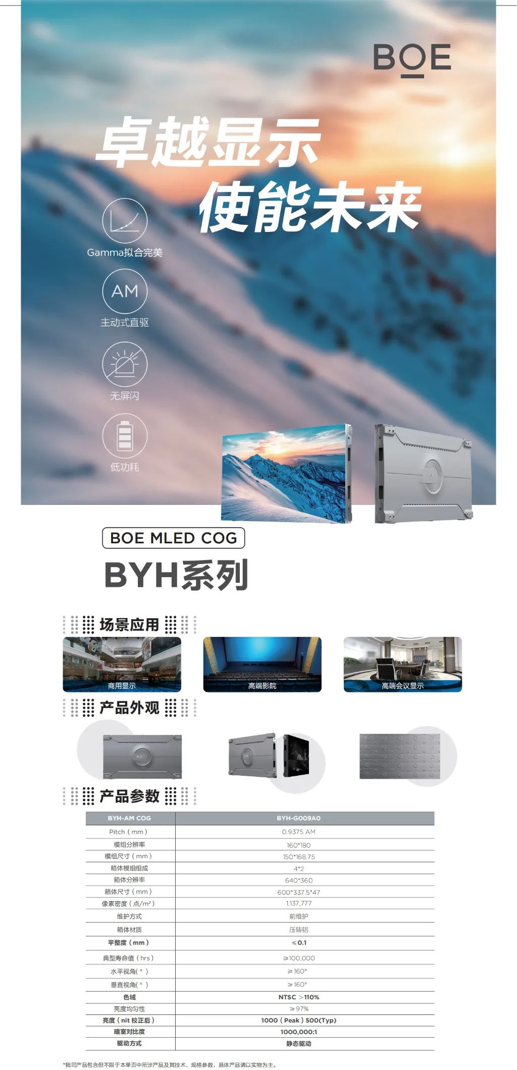 湘西BOE MLED COG BYH系列 卓越显示 使能未来